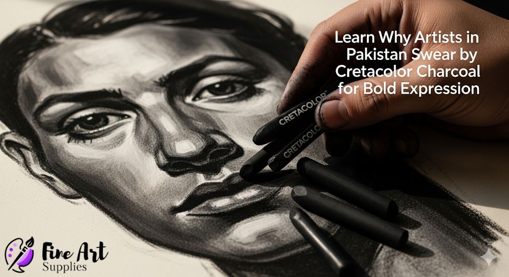 Charcoal is used by Pakistani artists to creatively depict gold in their artistic expressions.