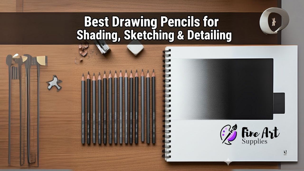 A selection of high-quality drawing pencils ideal for shading, sketching, and detailing artwork.