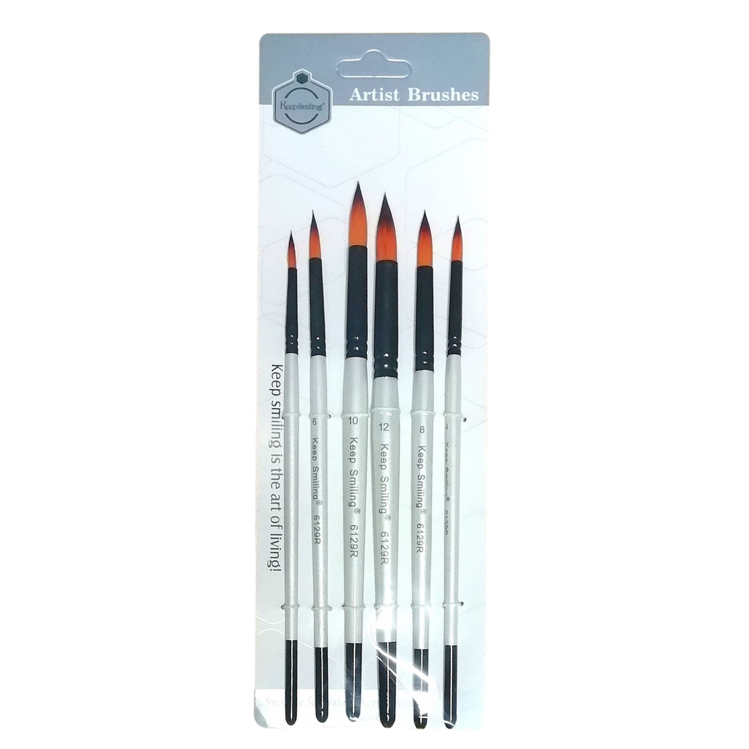 P Brush Round #6129R (6Pcs) Keep Smiling