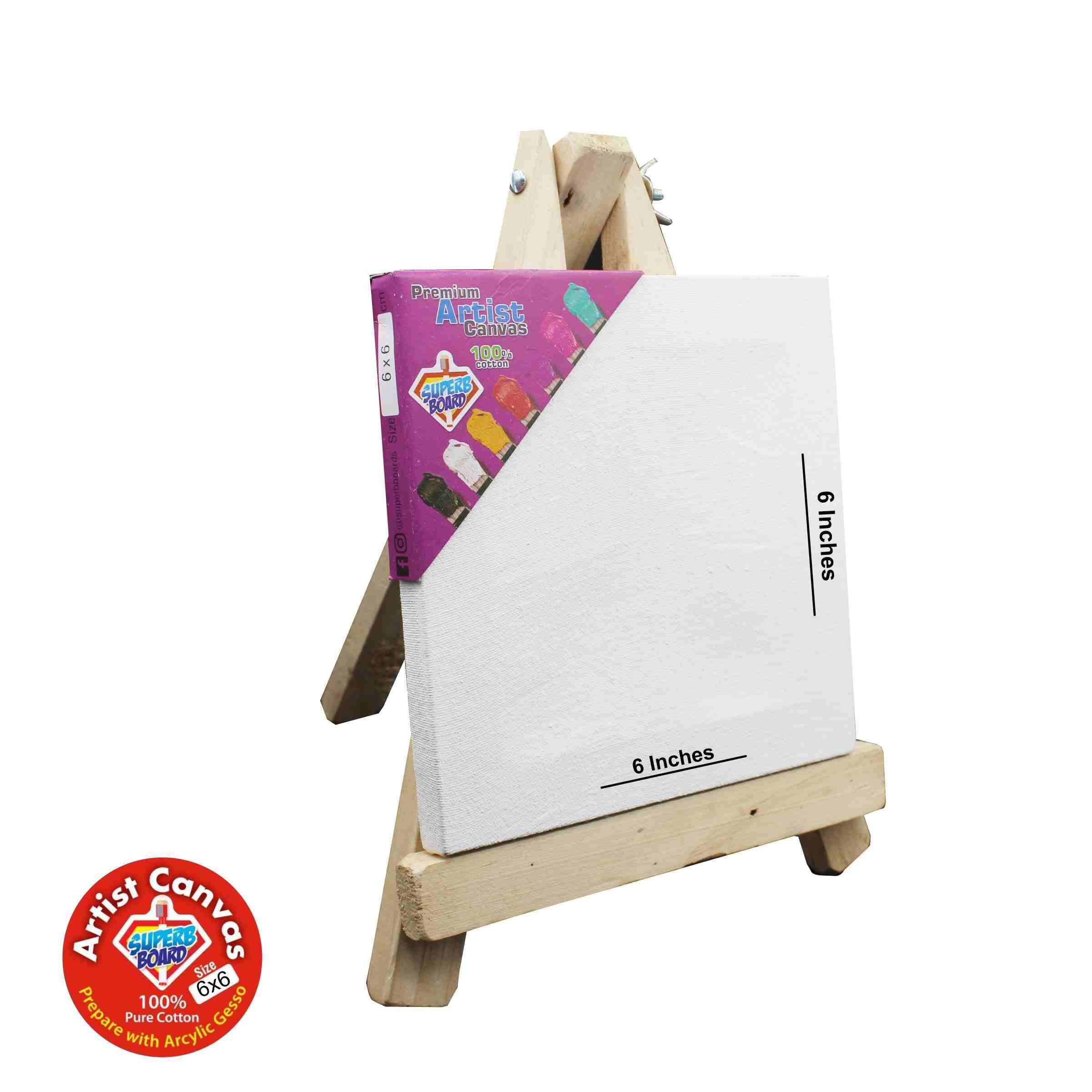 Canvas Board with Wooden Stand