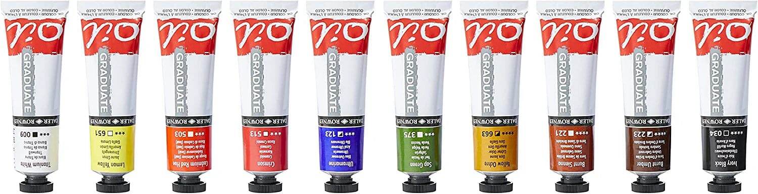 Daler Rowney Graduate Oil Selection Set 38ml Set of 10