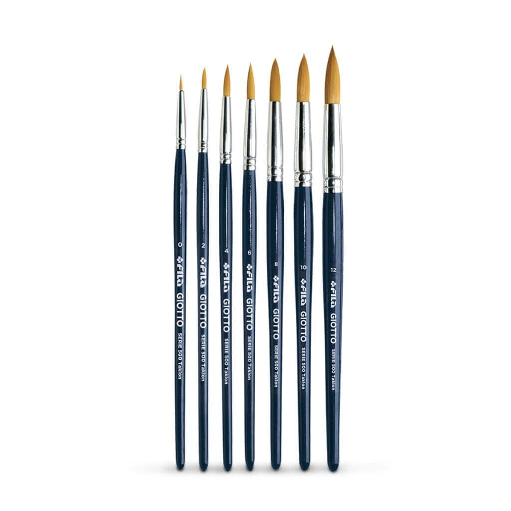 Giotto Taklon Synthetic Hair Round Painting Brushes 1pc
