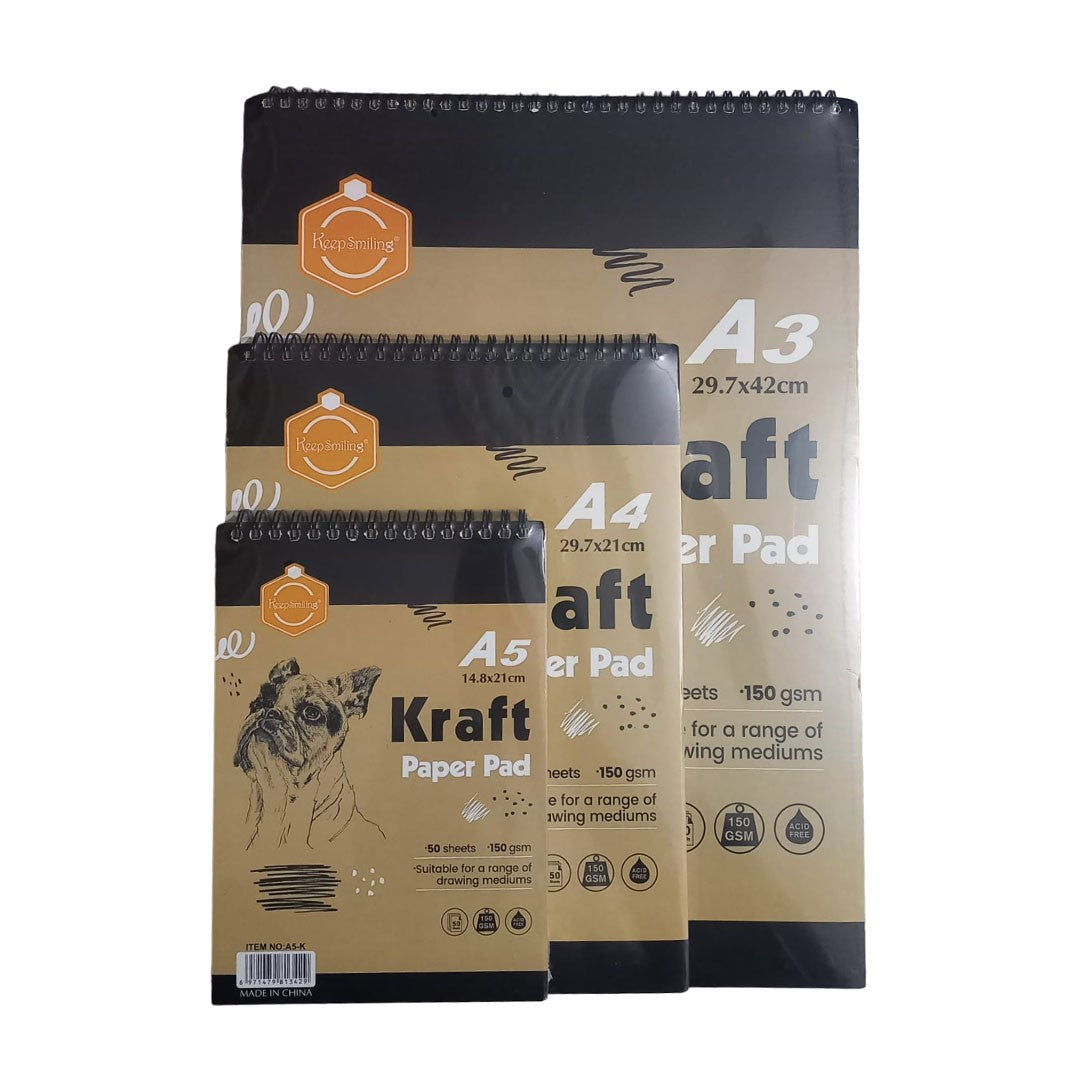Keep Smiling Kraft Paper Pad 50Sheets
