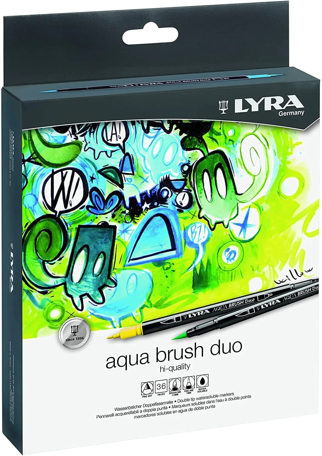 Lyra Aqua Brush Pen Dual Tip Markers Set