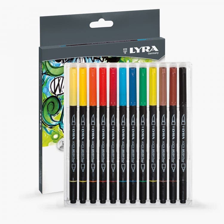 Lyra Aqua Brush Dual Tip Markers Set