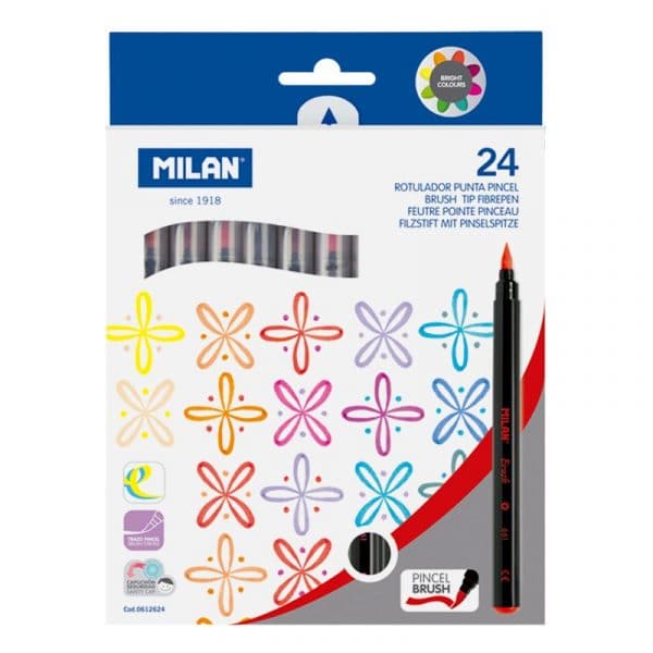 Milan Waterbased Brush Pen Markers