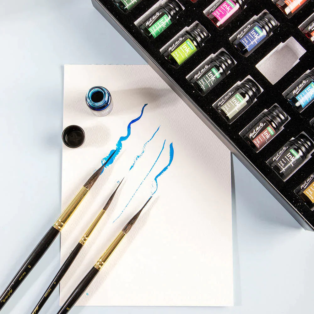 Mont Marte Fat Liner Brush Squirrel Set Of 3