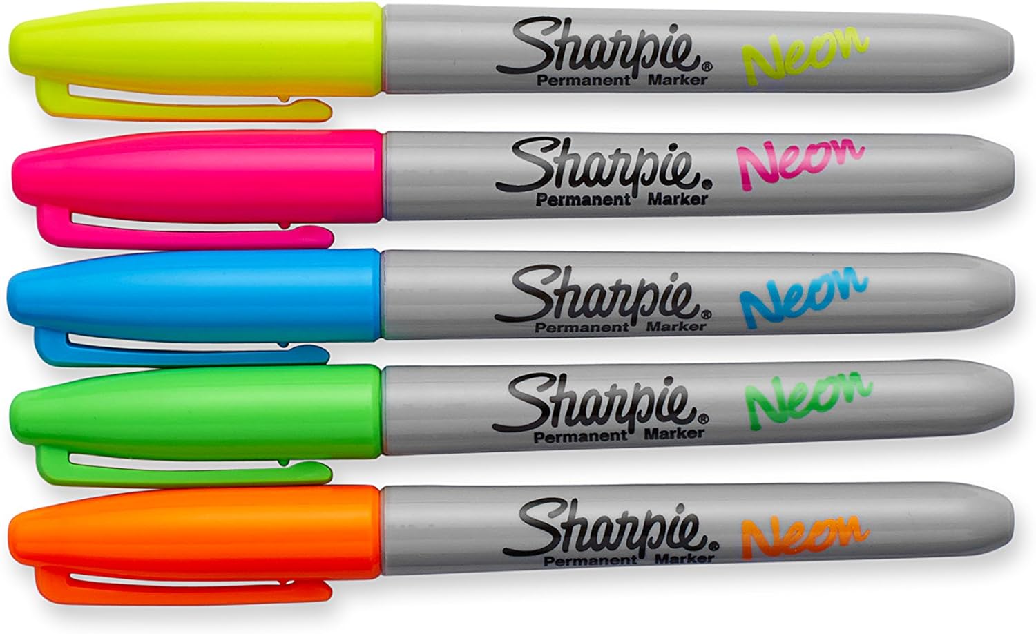 Sharpie Neon Fine Point Permanent Markers Pack of 5 (1860443)