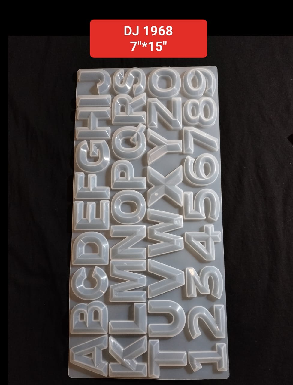 Alphabet Mold Silicone Letter Number Molds Large Alphabet 7"*15"