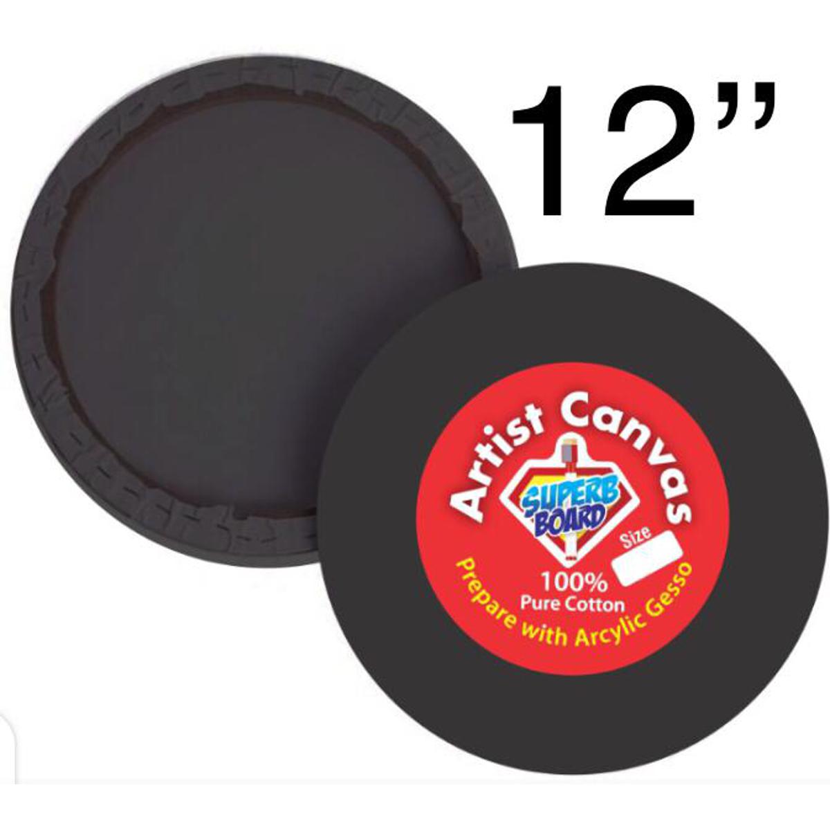 Superb Board Round Black Canvas Board