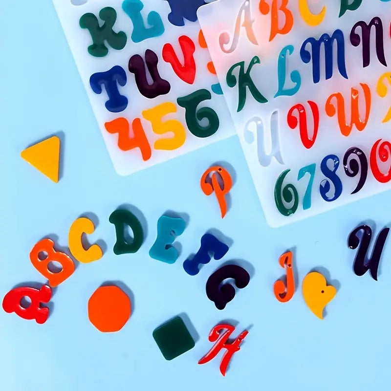 Numbers Molds Letters Silicone Mold 3D Fondant Mold 6''*10''