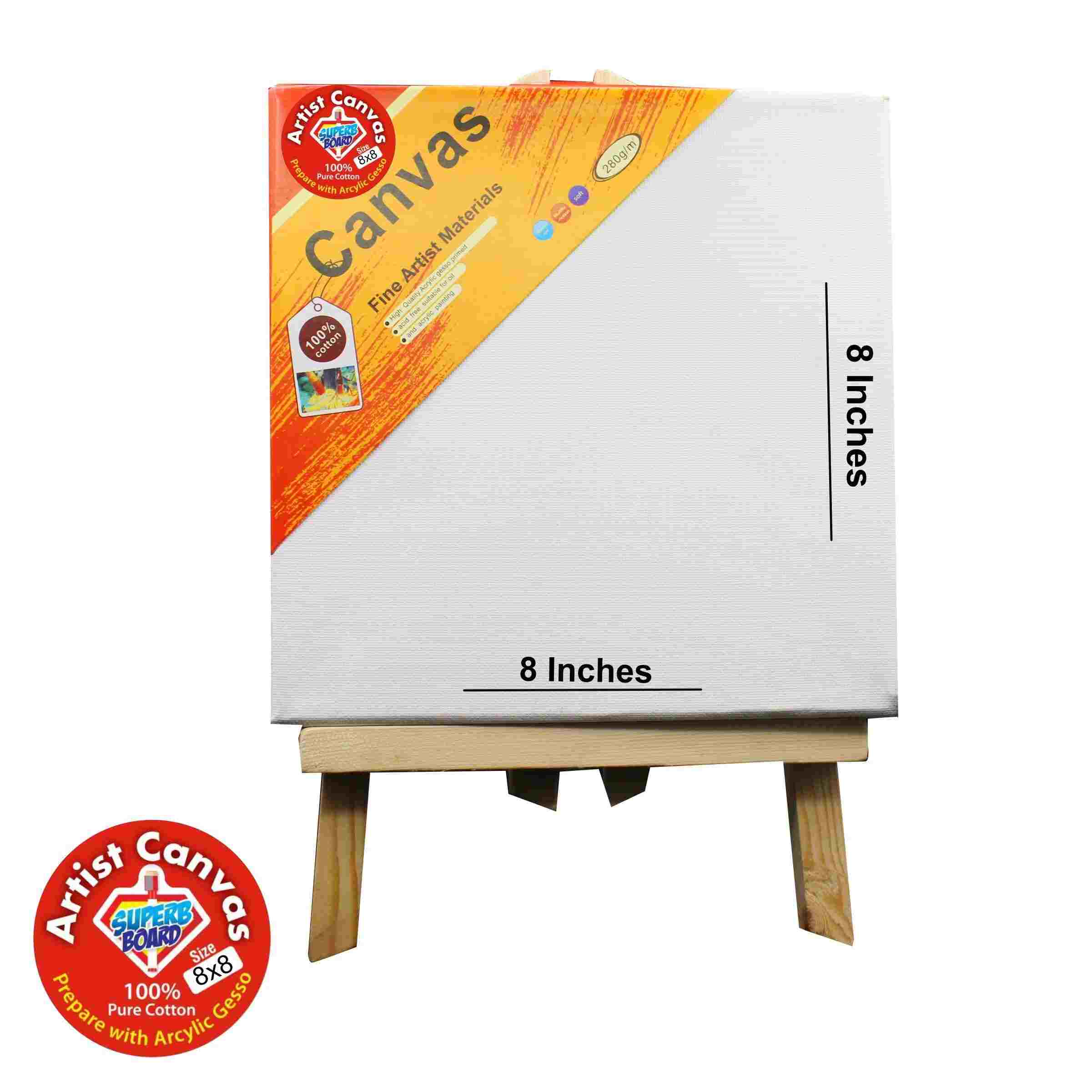 Canvas Board with Wooden Stand