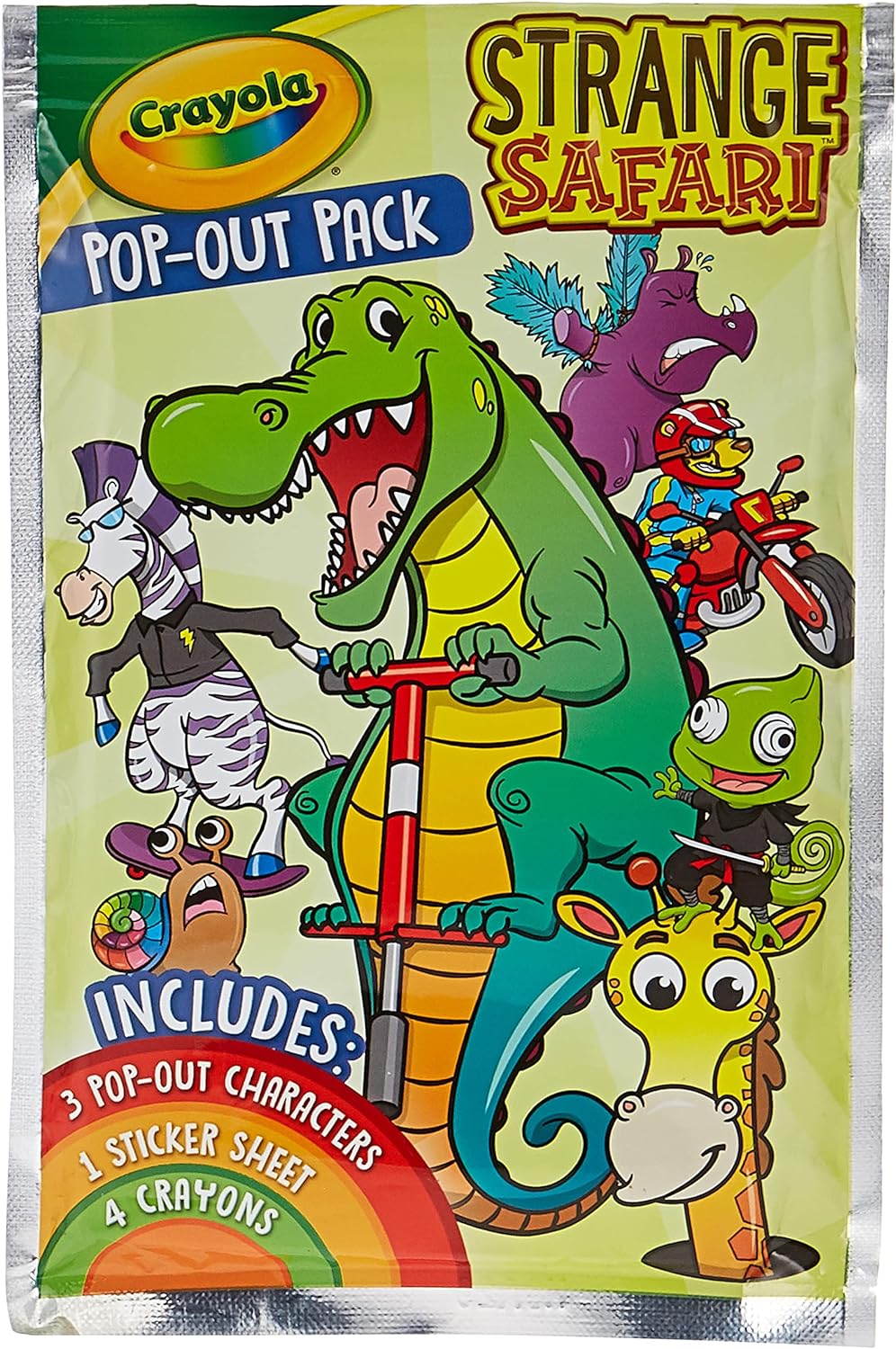 Crayola Pop-out Strange Safari Coloring Book Crayons 040927