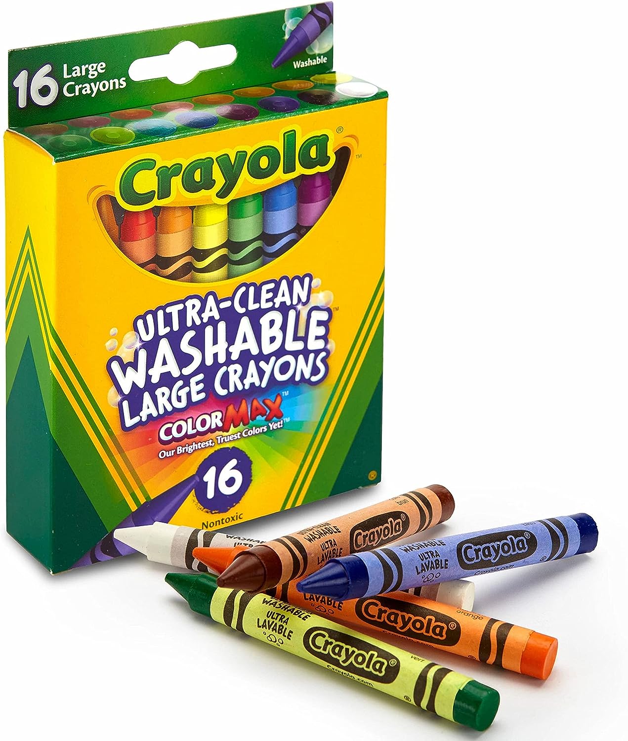 Crayola Ultra-Clean Washable Crayons Pack of 16 523281