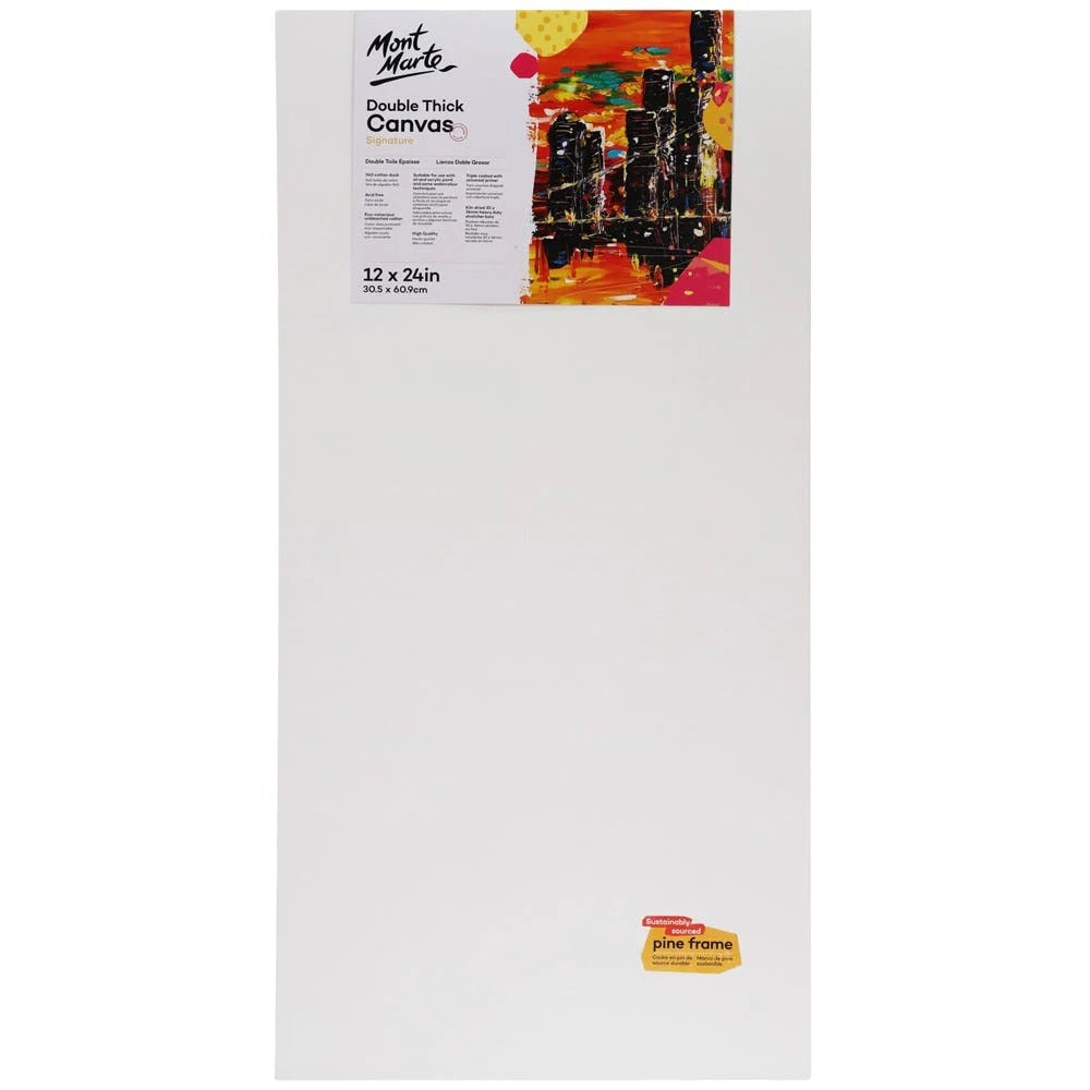Mont Marte Artist Canvas Pine Frame Double Thick Signature