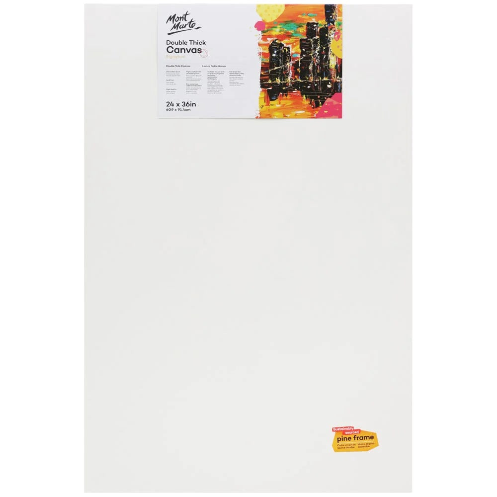 Mont Marte Artist Canvas Pine Frame Double Thick Signature