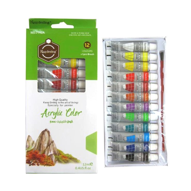 Buy Keep Smiling Acrylic Paints Pack of 12 Online