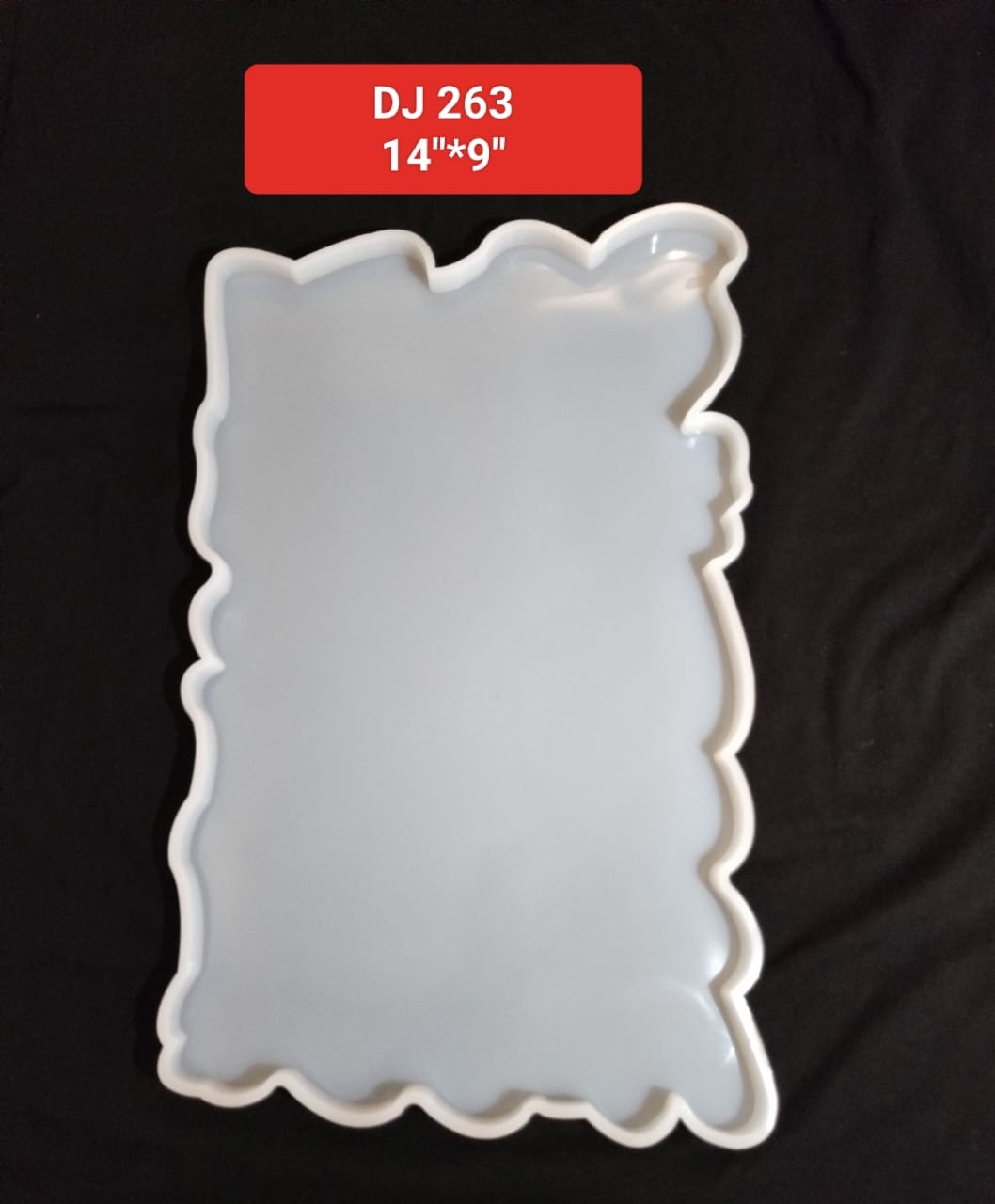 Large Rectangular Resin Silicone Mold With Irregular Edges