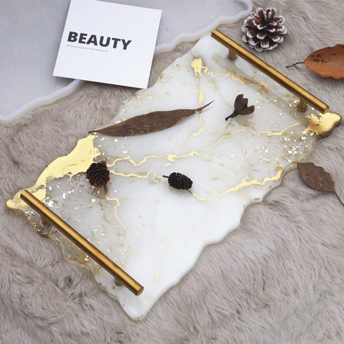 Large Rectangular Resin Silicone Mold With Irregular Edges