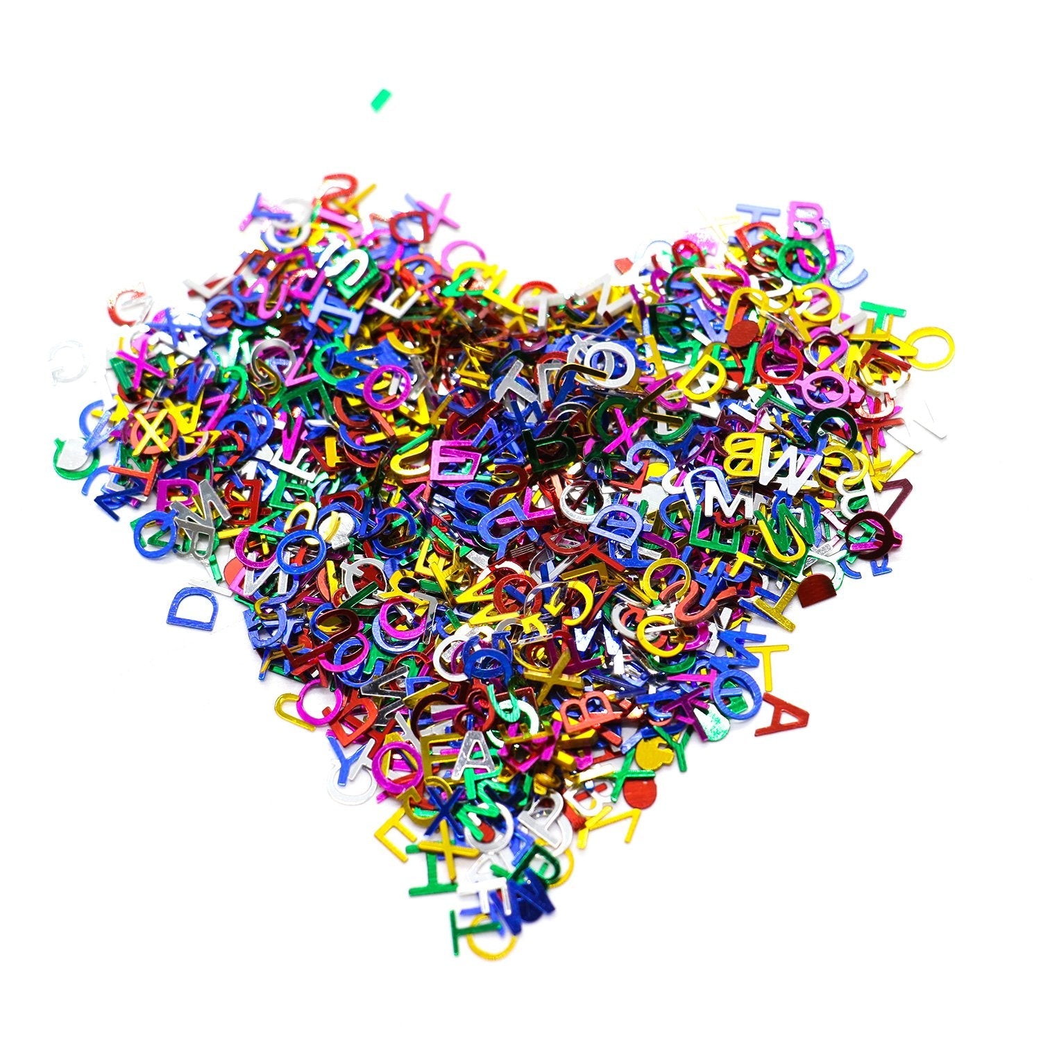 Metallic Foil Alphabet Confetti Sprinkles for Wedding Party Decorations