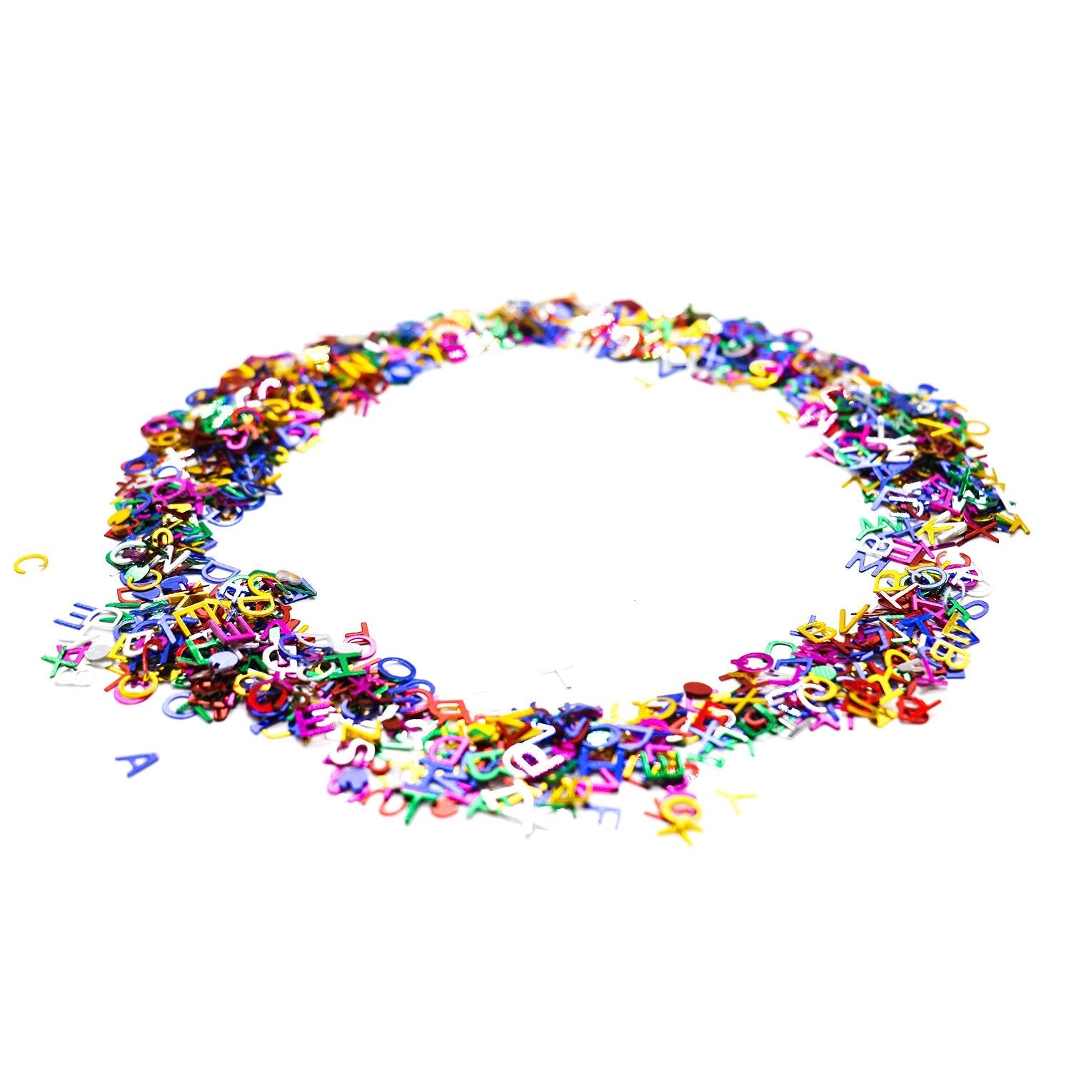 Metallic Foil Alphabet Confetti Sprinkles for Wedding Party Decorations