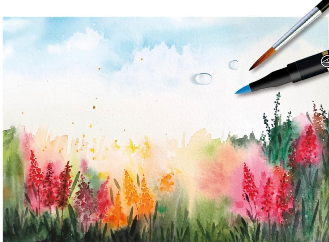 Mungyo Watercolor Twin Tip Pen set of 12 Multicolor Colors