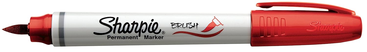 Sharpie Brush Tip Permanent Markers Pack of 12 (1810704)